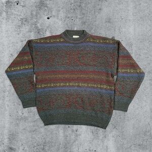 Vintage 90s Giorgio Di Firenze 3D Wool Knit Sweater Made in Italy Size Large